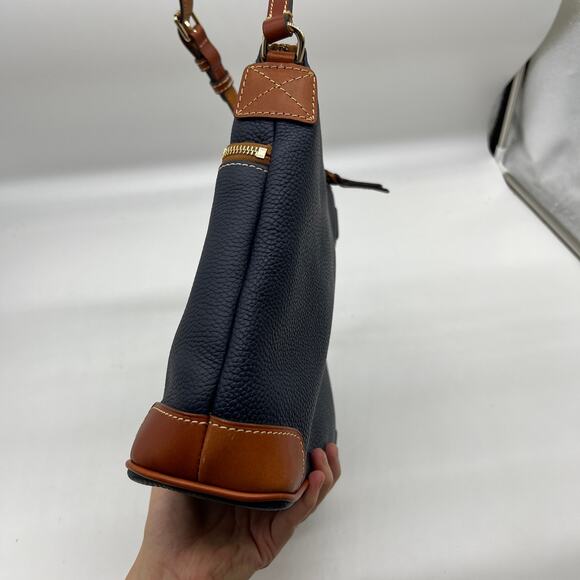 Dooney & Bourke Pebble Leather Crossbody Bags Midnight Blue - Picture 9 of 13